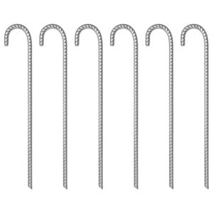 vidaXL Zeltheringe 6 Stk. 41,5 cm &Oslash;12 mm Verzinkter Stahl