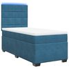 vidaXL Boxspringbett mit Matratze Blau 90x190 cm Samt