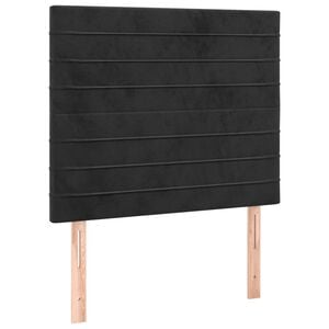 vidaXL Kopfteil Schwarz 80x5x118/128 cm Samt