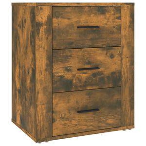 vidaXL Nachttisch R&auml;uchereiche 50x36x60 cm Holzwerkstoff