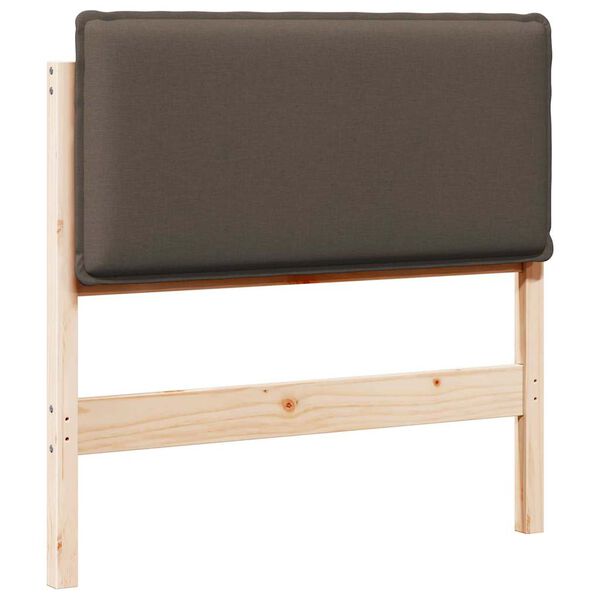 vidaXL Gepolstertes Kopfteil mit Kopfteil Nat&uuml;rlich und Hellgrau 75 cm