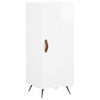 vidaXL Sideboard Hochglanz-Wei&szlig; 34,5x34x90 cm Holzwerkstoff
