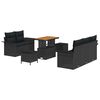 vidaXL Garten-Sofa-Set 8 stk. 7-Sitzanzahl Schwarz
