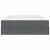 vidaXL Aufbewahrungsbett mit Matratze Dunkelgrau 140 x 190 cm Samt