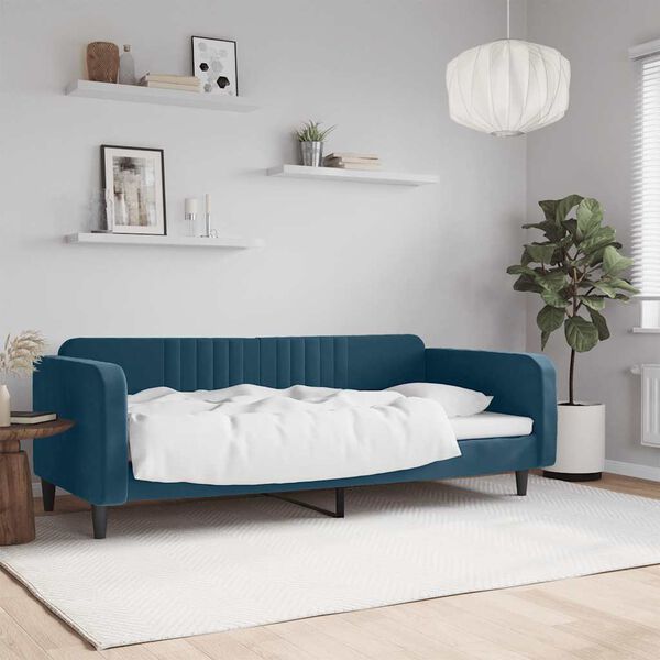 vidaXL Tagesbett Blau 90x200 cm Samt