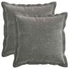 vidaXL Kissenbezug 2 Stk. HOUTEN Dunkelgrau 40 x 40 cm Chenille-Stoff
