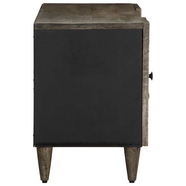 vidaXL TV-Schrank Hellgrau 105x33,5x46 cm Massivholz Mango