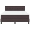 vidaXL Boxspringbett mit Matratze Dunkelbraun 160 x 200 cm Stoff