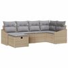 vidaXL Sofa Set 6 stk. Beige und Hellgrau Poly-Rattan
