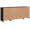 vidaXL Sideboard mit LED-Leuchten Schwarz 163x37x67 cm