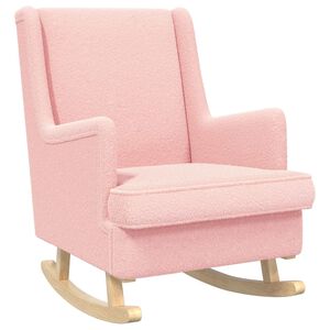vidaXL Schaukelstuhl Rosa 62 x 80 x 85 cm Boucl&eacute;