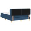 vidaXL Boxspringbett mit Matratze mit Kopfteil Blau 160 x 200 cm Stoff
