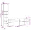 vidaXL 4-tlg. Wohnwand mit LED-Beleuchtung Sonoma-Eiche Holzwerkstoff
