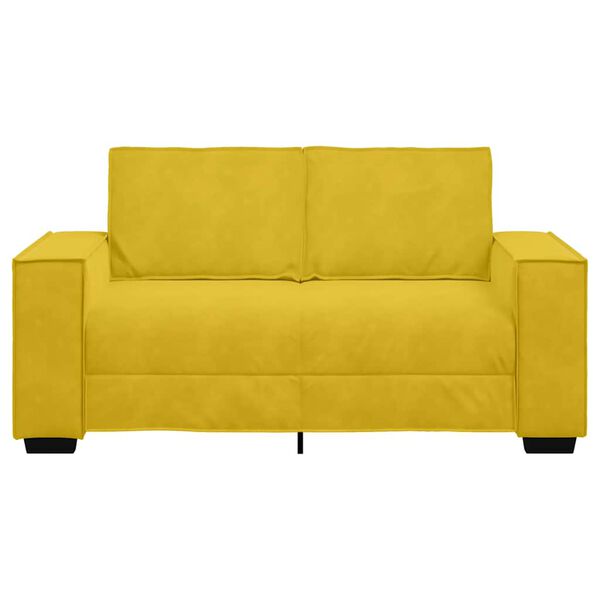 vidaXL 2-Sitzer-Sofa Gelb 120 cm Samt