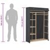 vidaXL Kleiderschrank Grau 110 x 40 x 170 cm Stoff