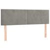 vidaXL Kopfteile Hellgrau 144x5x78/88 cm Samt