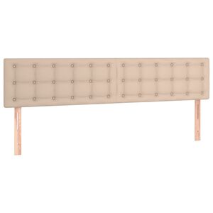 vidaXL Kopfteile Cappuccino-Braun 200x5x78/88 cm Kunstleder