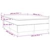 vidaXL Boxspringbett mit Matratze Dunkelblau 140x200 cm Samt