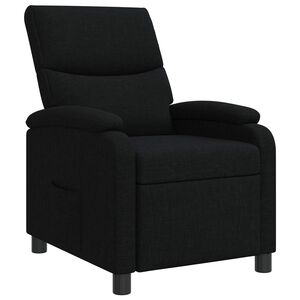 vidaXL Liegesessel Schwarz Stoff