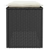 vidaXL Gartenbank mit Kissen Schwarz 110x40x44 cm Poly Rattan