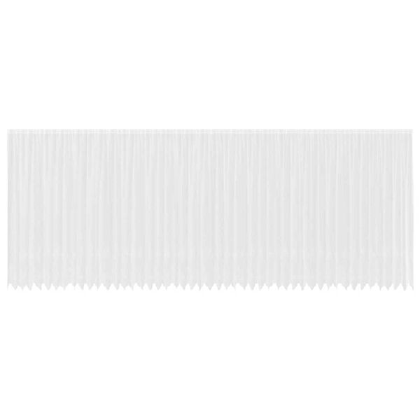 vidaXL Spitzenvorhang mit Vorh&auml;ngen Wei&szlig; 260 x 1200 cm Polyester