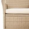 vidaXL 9-tlg. Garten-Essgruppe mit Kissen Beige Poly Rattan