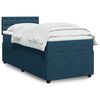 vidaXL Boxspringbett mit Matratze Blau 90x190 cm Samt