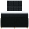 vidaXL Boxspringbett mit Matratze Schwarz 120x200 cm Stoff