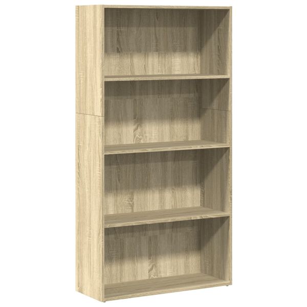 vidaXL Bücherregal Sonoma-Eiche 80x30x152 cm Holzwerkstoff
