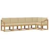 vidaXL Outdoor-Sofagarnitur 6 stk. Wei&szlig; und Beige Polyester