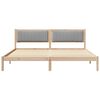 vidaXL Bettrahmen Hellgrau 200 x 200 cm Massives Kiefernholz