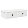 vidaXL Wandregal mit Schubladen Wei&szlig; 60x28x15 cm Holzwerkstoff