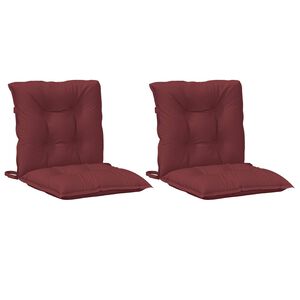 vidaXL Niedriglehner-Auflagen 2 Stk. Melange Weinrot 100x50x7 cm Stoff