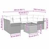 vidaXL Gartensofa-set mit Speicher 7 pcs Beige und Creme Poly-Rattan