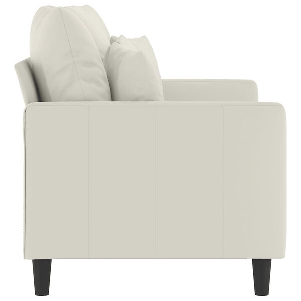 vidaXL 2-Sitzer-Sofa Creme 120 cm Samt
