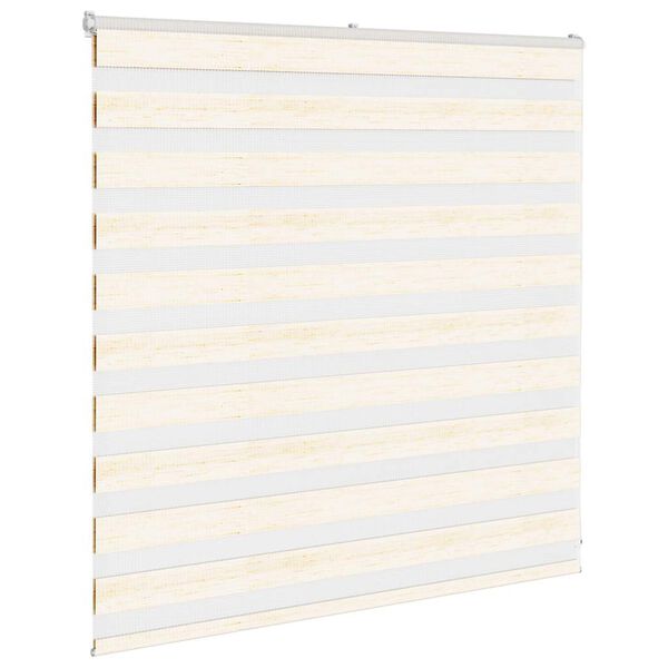 vidaXL Doppelrollo Marmorbeige 140x100cm Stoffbreite 135,9 cm Polyester