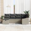 vidaXL Sofa Set mit Kissen 6 pcs Poly-Rattan