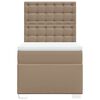 vidaXL Boxspringbett mit Matratze Cappuccino-Braun 90x190cm Kunstleder