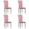 vidaXL Esszimmerst&uuml;hle 4 Stk. Rosa Samt