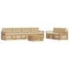 vidaXL Outdoor-Sofagarnitur mit Kissen 7 pcs Wei&szlig; und Beige Polyester