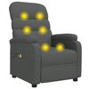vidaXL Massagesessel Elektrisch Dunkelgrau Stoff