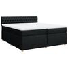 vidaXL Boxspringbett mit Matratze Schwarz 200x200 cm Stoff