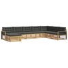 vidaXL Outdoor-Sofagarnitur mit Kissen 8 pcs Wei&szlig; und Anthrazit