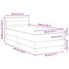 vidaXL Boxspringbett mit Matratze mit LED Hellgrau 80 x 200 cm Stoff