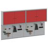 vidaXL Werkzeugschrank-Set 6 pcs Rot Pulverbeschichteter Stahl