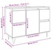vidaXL Badschrank Artisan-Eiche 80x33x60 cm Holzwerkstoff
