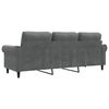 vidaXL 3-Sitzer-Sofa Dunkelgrau 180 cm Samt