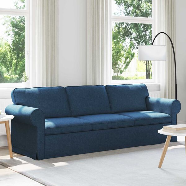 vidaXL Sofa Blau Gesamtabmessungen: 245 x 82 x 80 cm (B x T x H) Samt