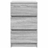 vidaXL Nachttisch mit 3 Schubladen Grau Sonoma 39x35x65 cm