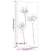 vidaXL Garten-Wanddeko 105x55 cm Cortenstahl Blumen-Design
